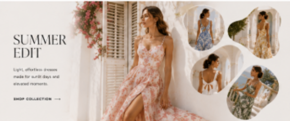 Summer Edit dresses collection banner