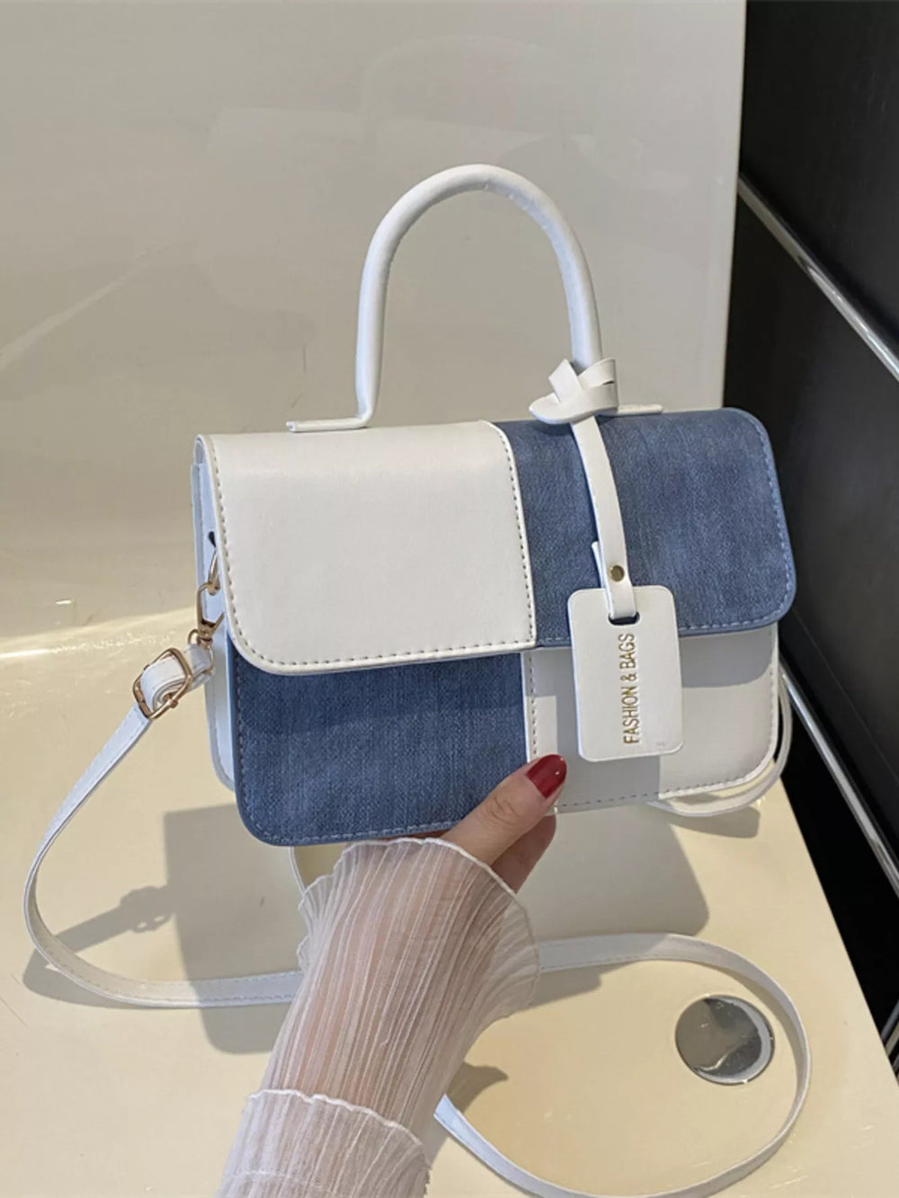 Two-Tone Crossbody Bag