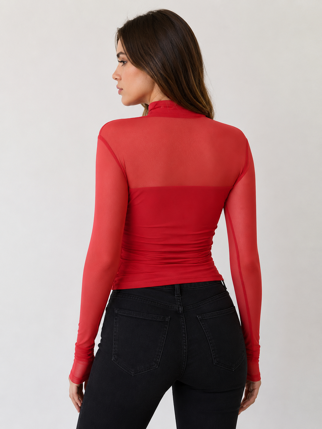 Mock Neck Long Sleeve Top