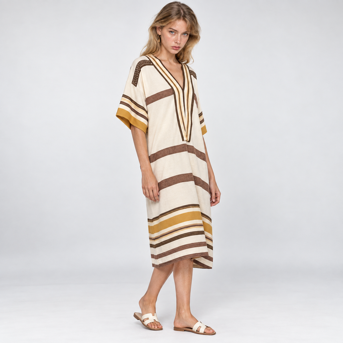 Striped Midi Dress