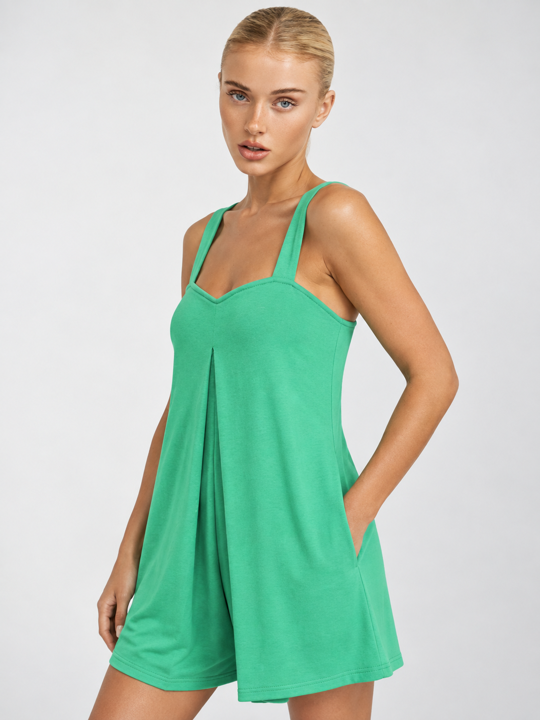 Sweetheart Neck Romper
