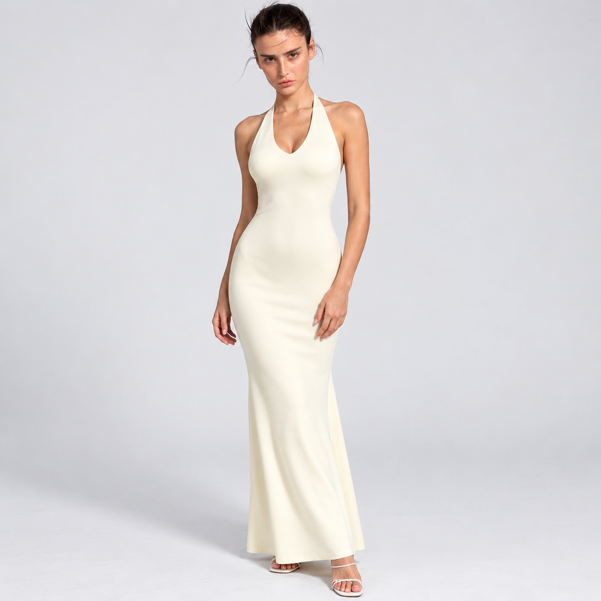 Yellow Halter Maxi Dress