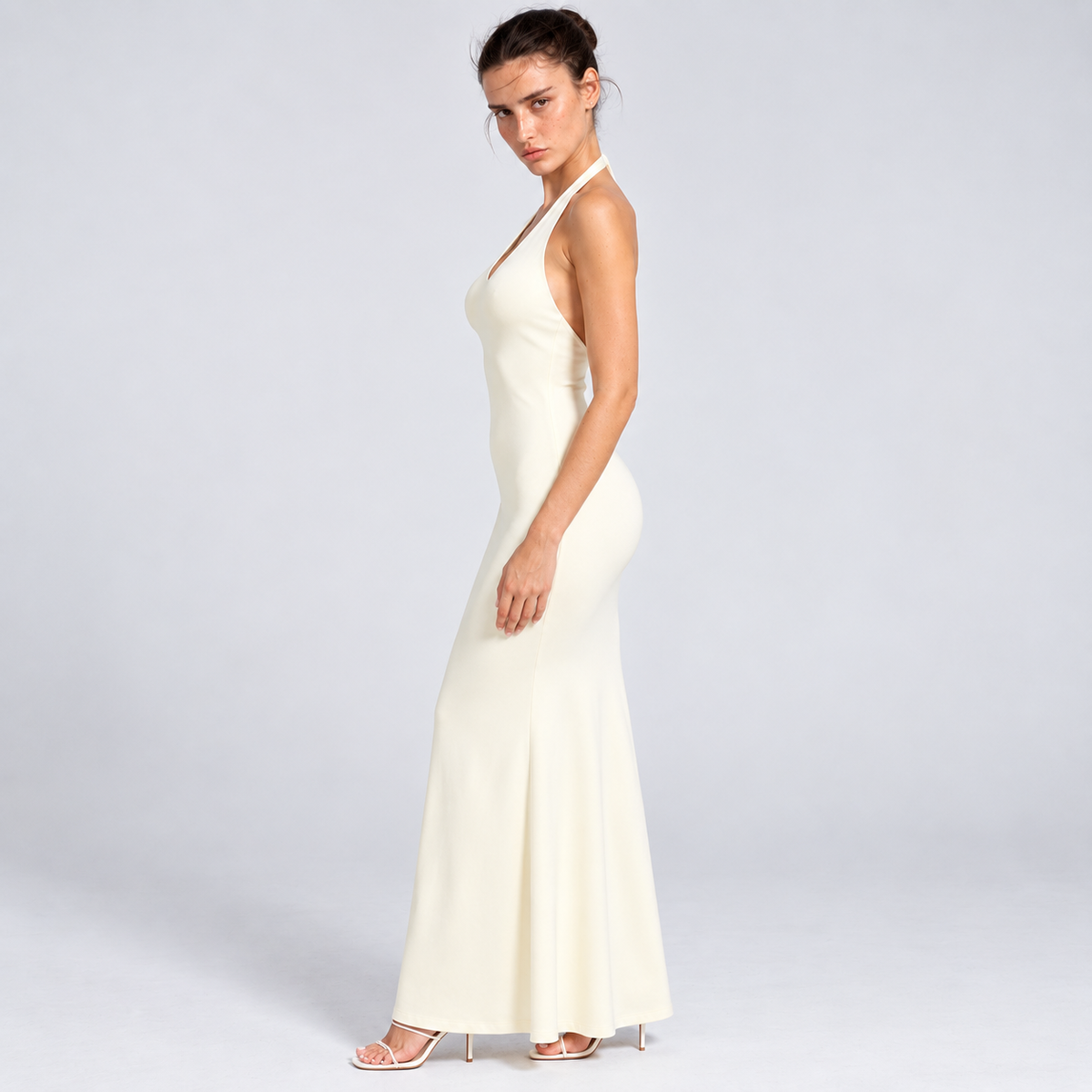 Yellow Halter Maxi Dress