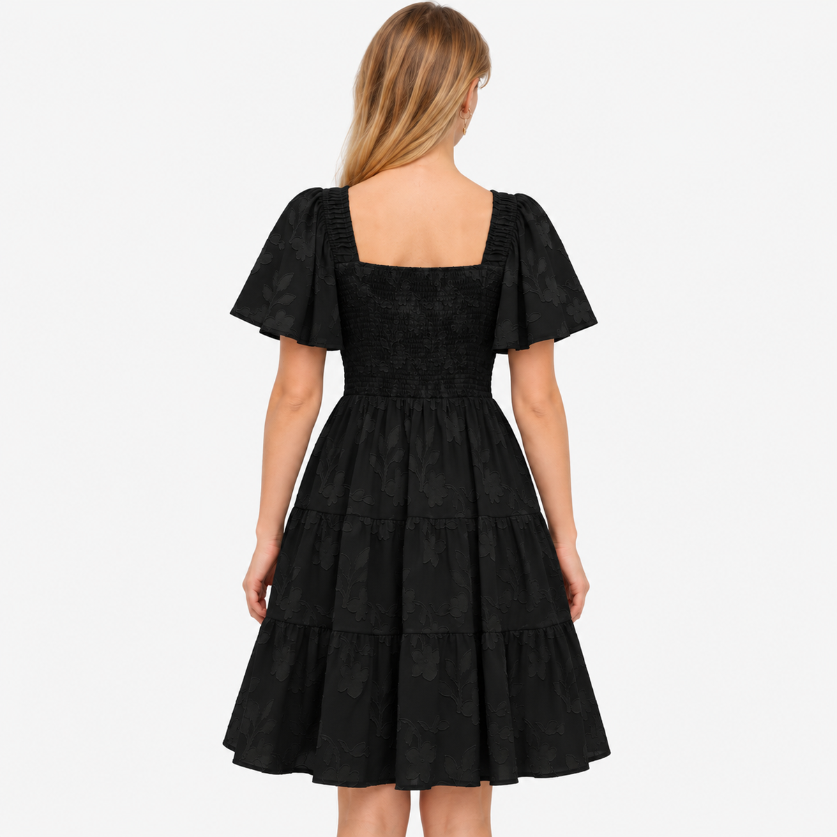 Smocked Tiered Mini Dress