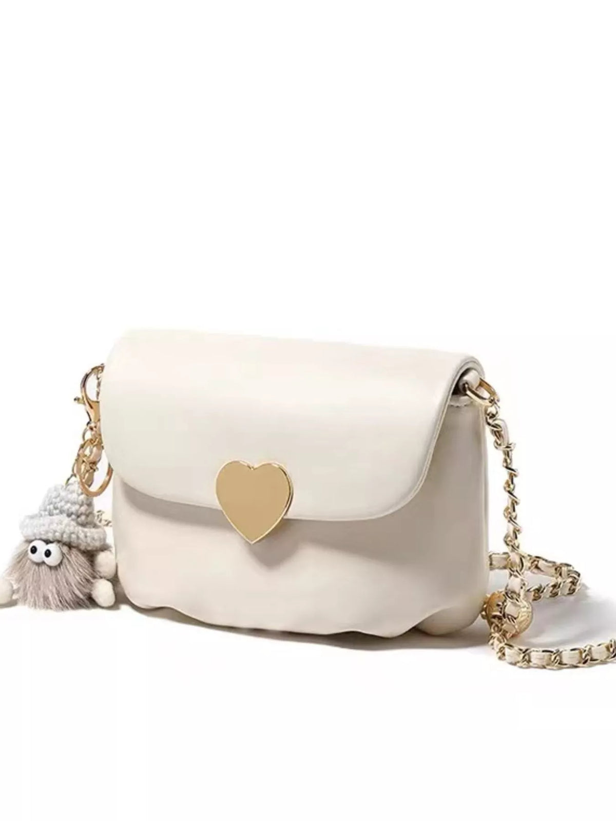 Heart buckle chain crossbody bag product image | Orleve