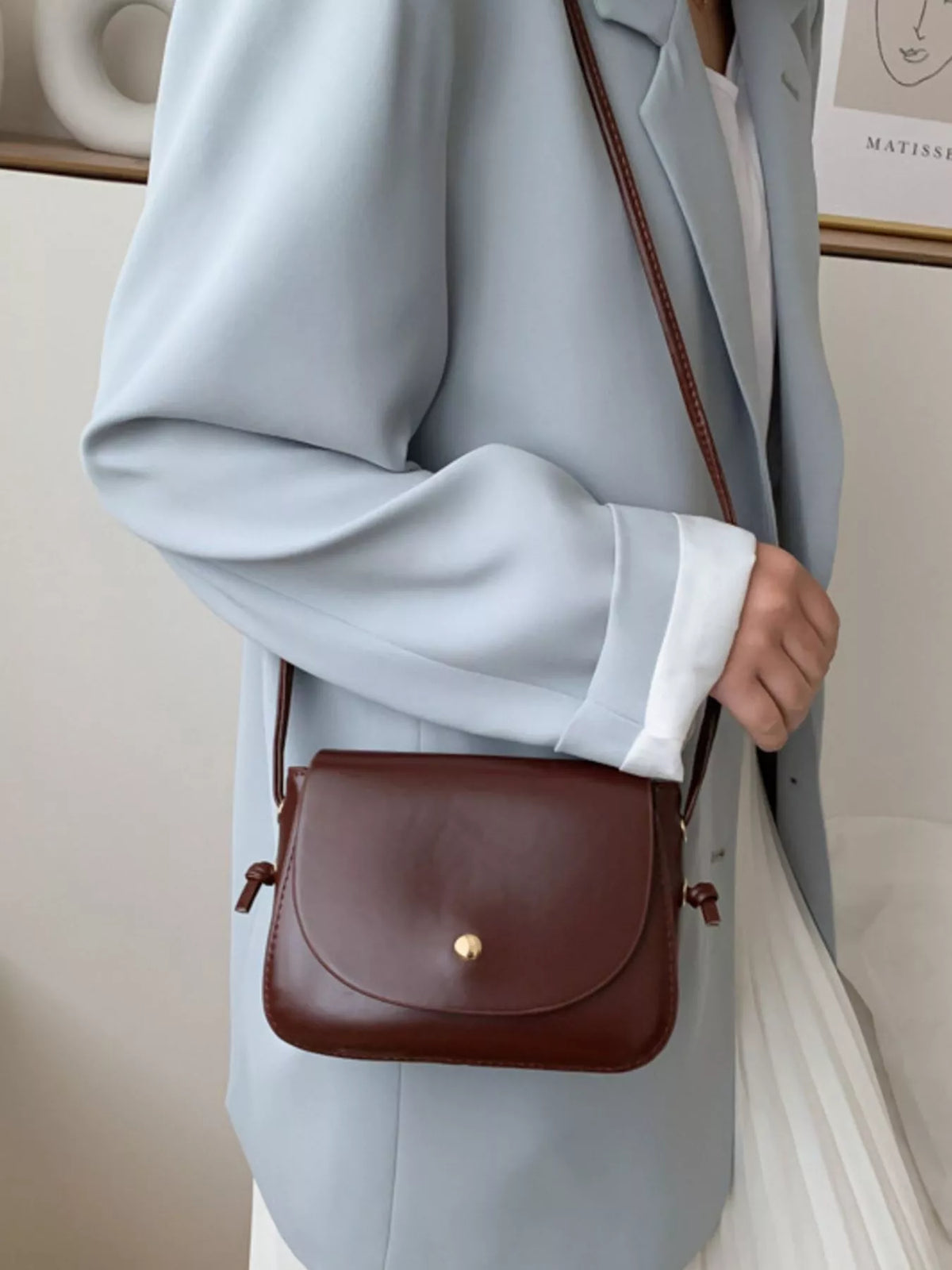 Leather crossbody bag product image | Orleve