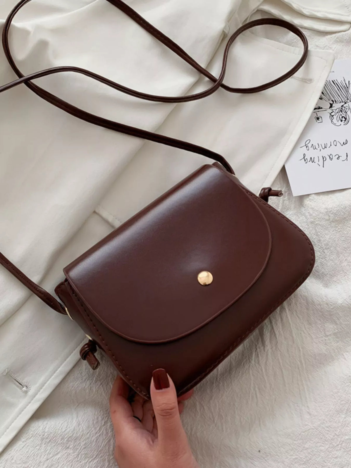 Leather crossbody bag product image | Orleve