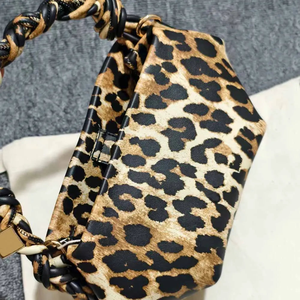 Luxe braided shoulder handbag side view | ORLEVE