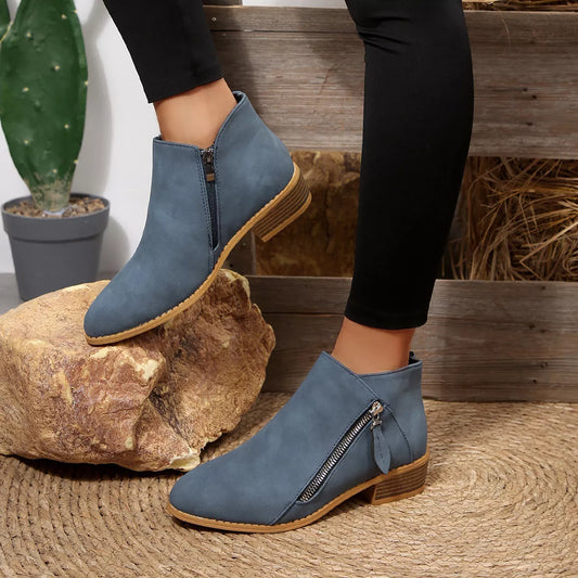 Orleve ankle boots with mid heel