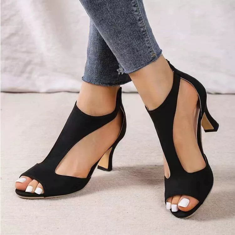 Orleve block heel sandals