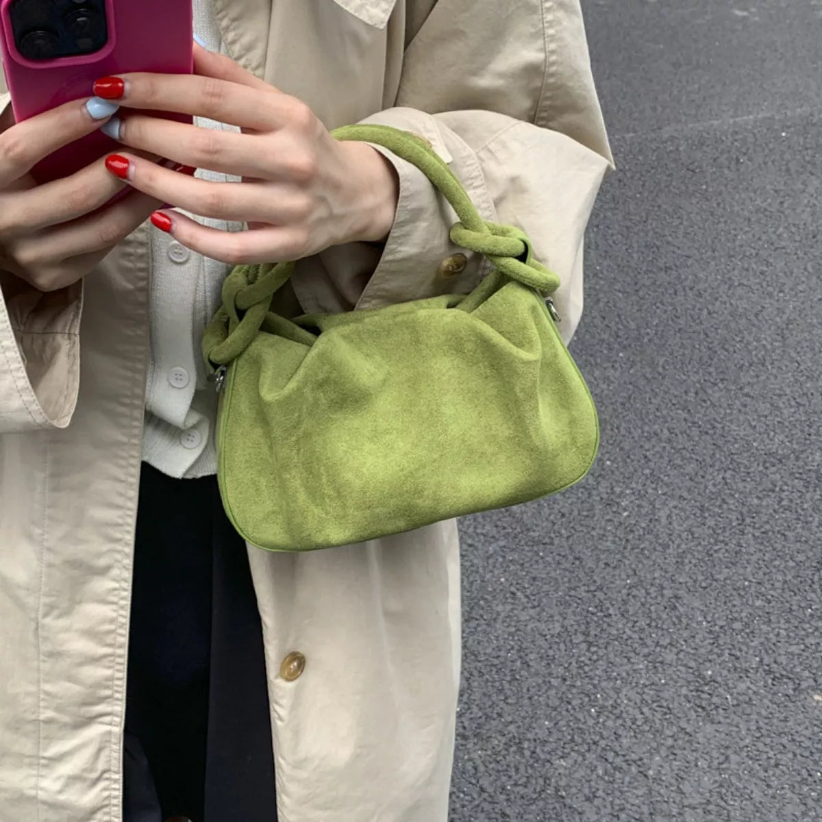 Suede mini crossbody bag product image | Orleve