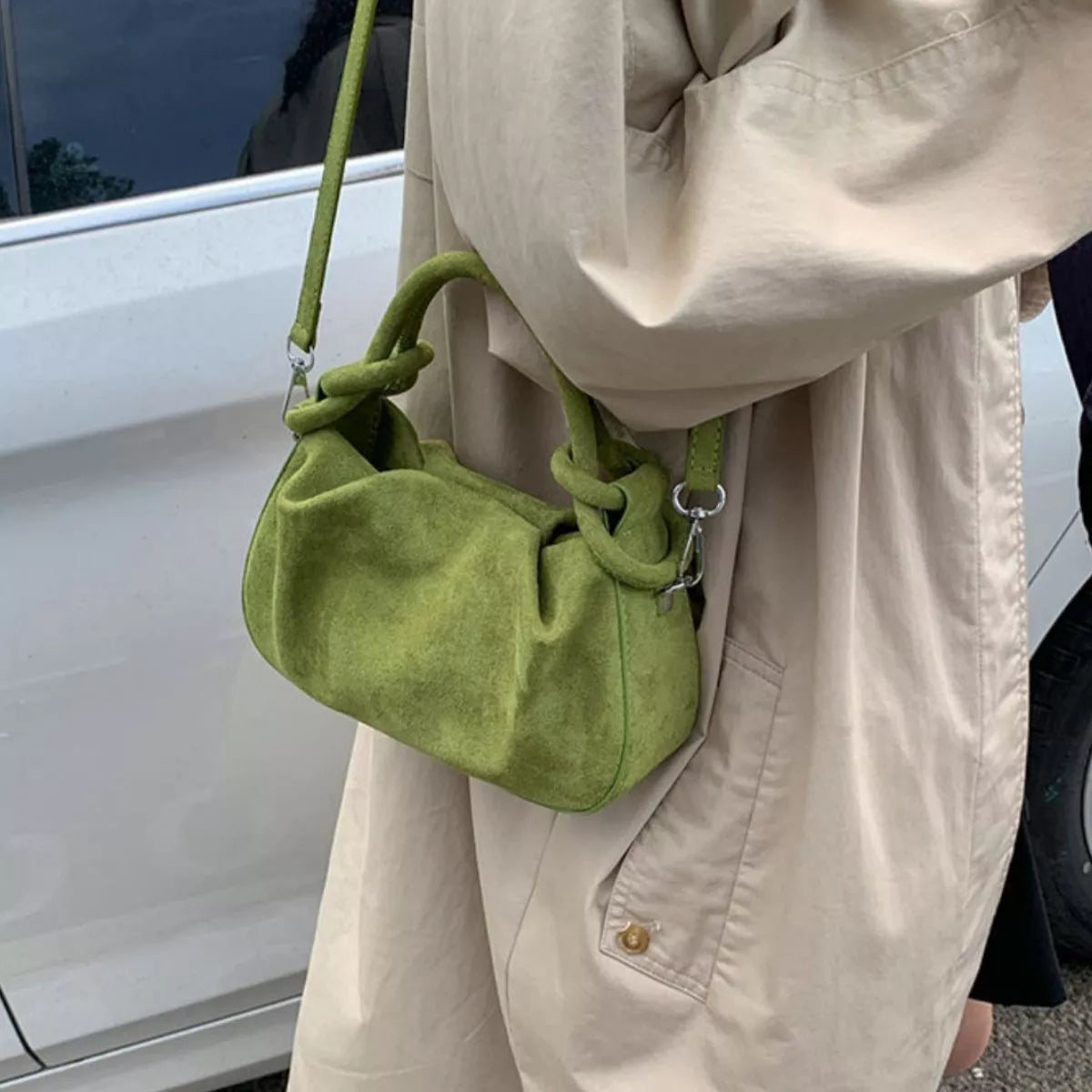 Suede mini crossbody bag product image | Orleve