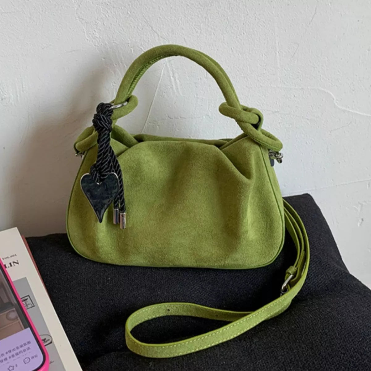 Suede mini crossbody bag product image | Orleve