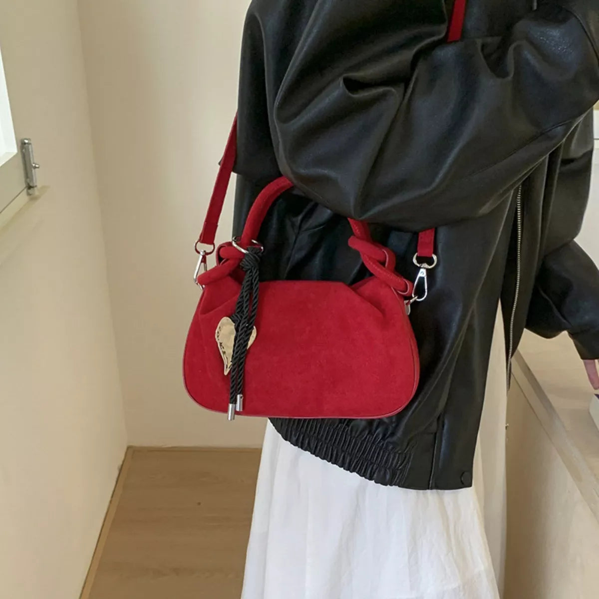 Suede mini crossbody bag product image | Orleve