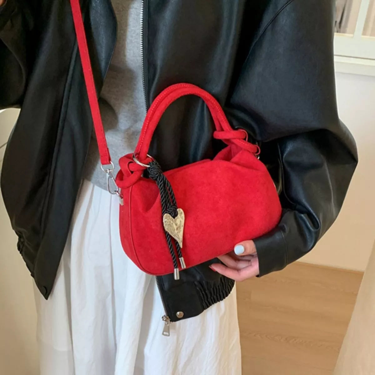 Suede mini crossbody bag product image | Orleve