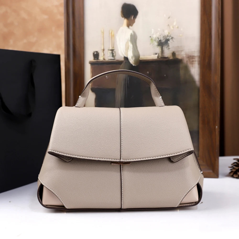 Vintage leather satchel side profile | ORLEVE